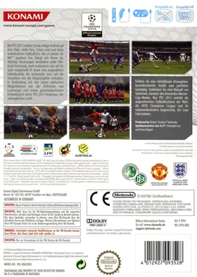 Pro Evolution Soccer 2011 box cover back